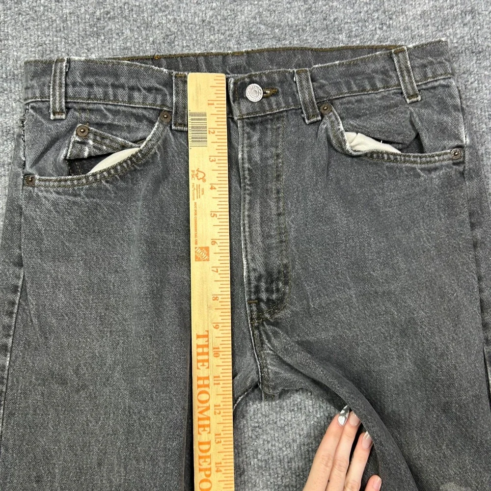 Vintage Levi's 505 Jeans Men's Black Denim Pocket Classic USA Made - 33X34